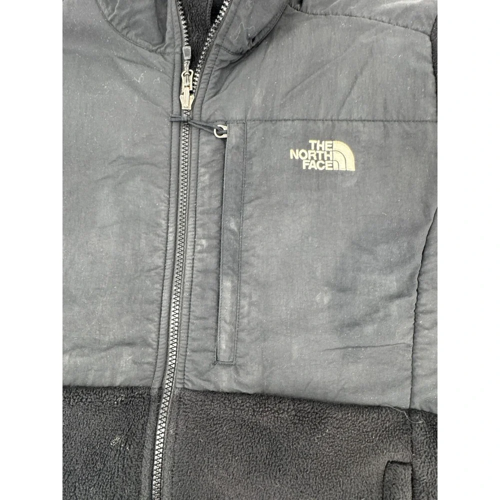 The North Face Fleece Denali Jacket XL Polartec‎ Black Full Zip Mens Recycled